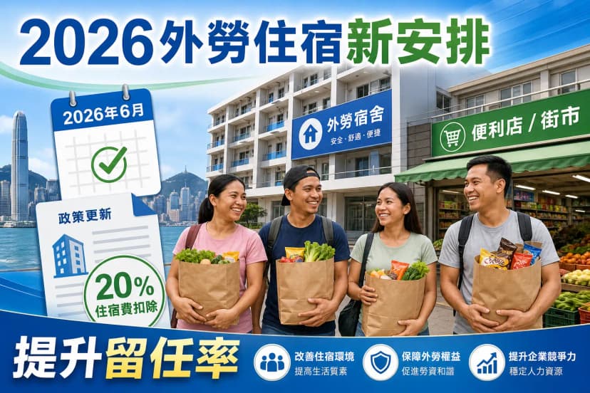 2026下半年外勞住宿新安排！僱主如何善用放寬政策提升留任率？